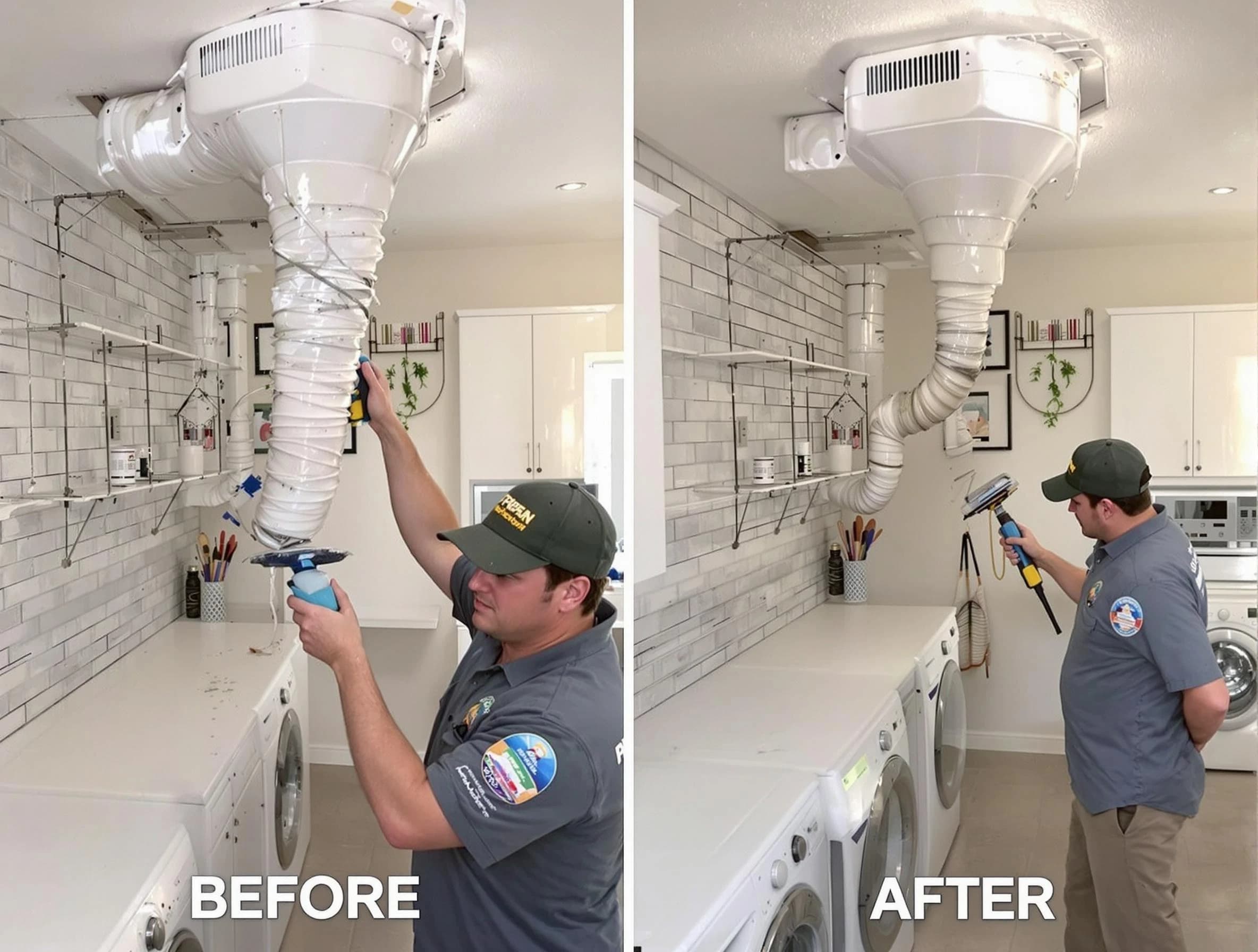 Professional dryer exhaust vent cleaning by Baldwin Dryer Vent Cleaning in Baldwin