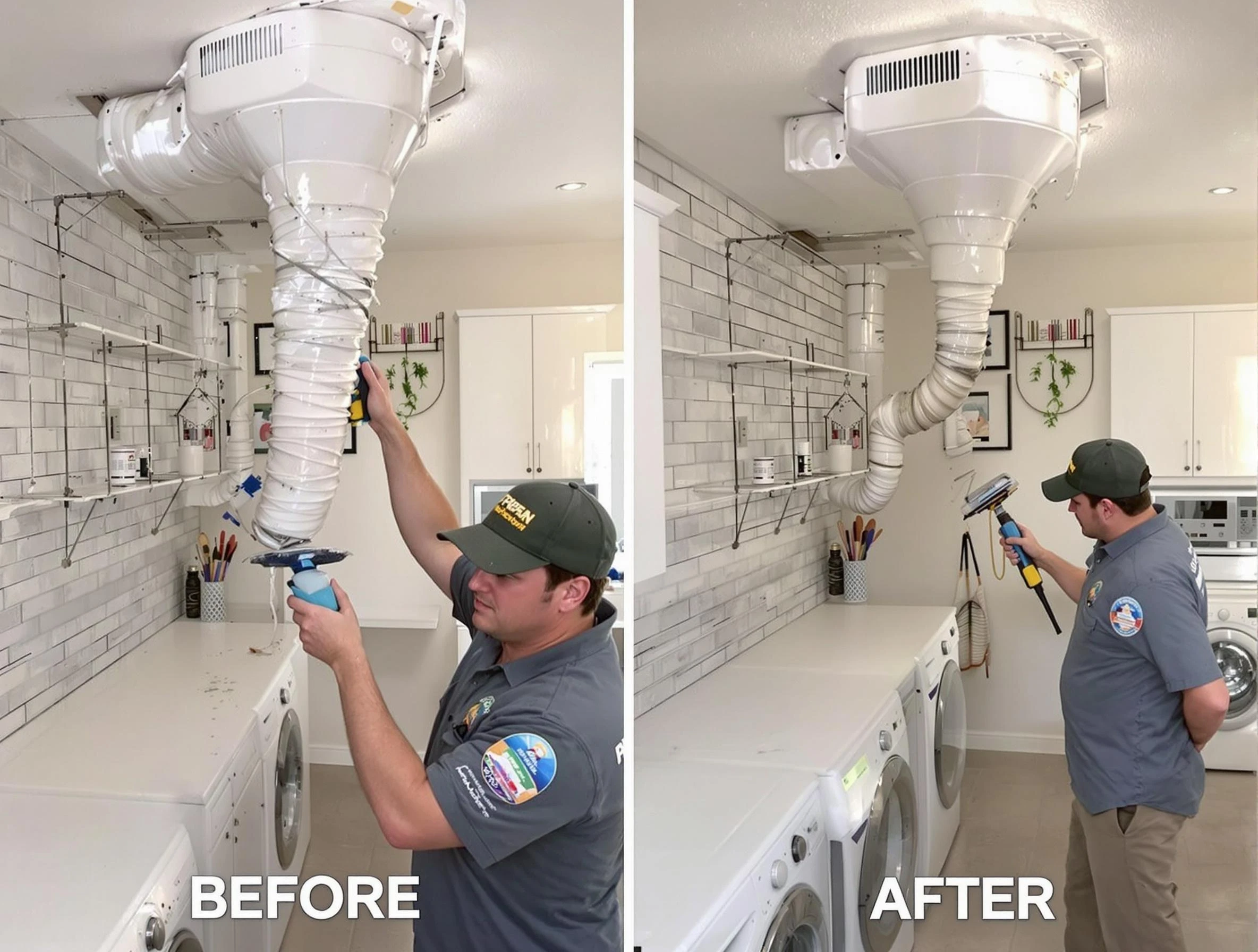 Professional dryer exhaust vent cleaning by Baldwin Dryer Vent Cleaning in Baldwin